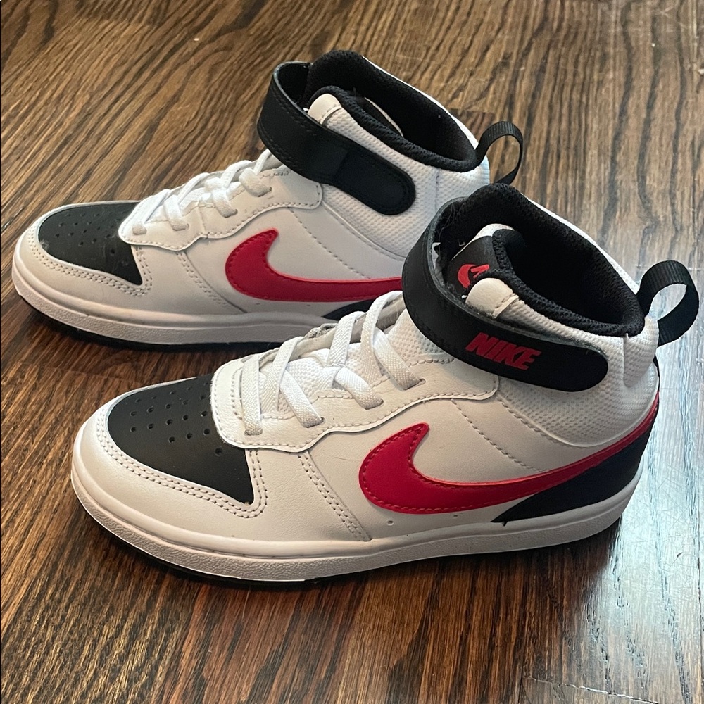 Nike Kids' Black and Red High-Top Sneakers